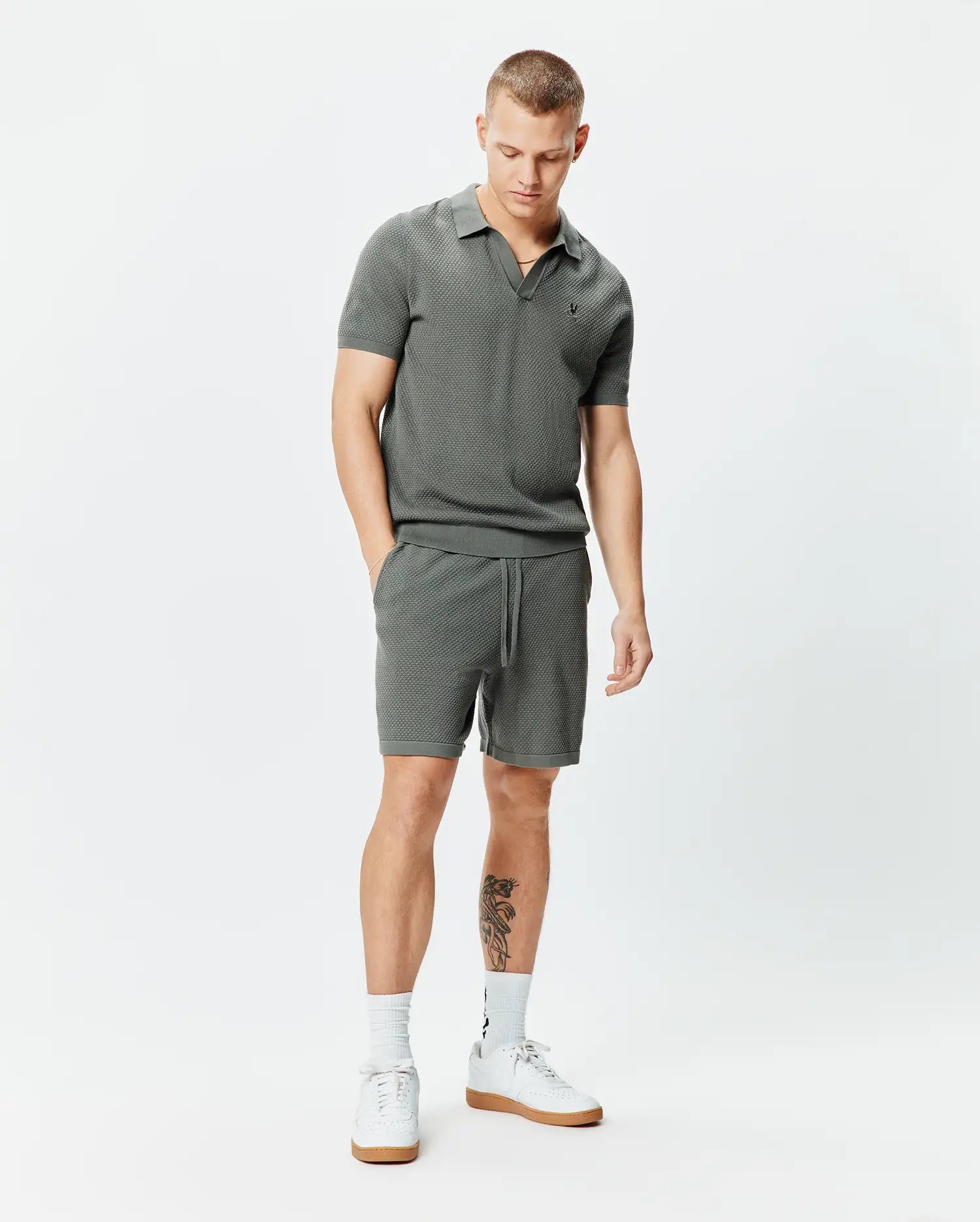 Psycho Bunny Men's Shorts Devon Knit Short 7" pantaloncini verdi XXS-XXXL cotone