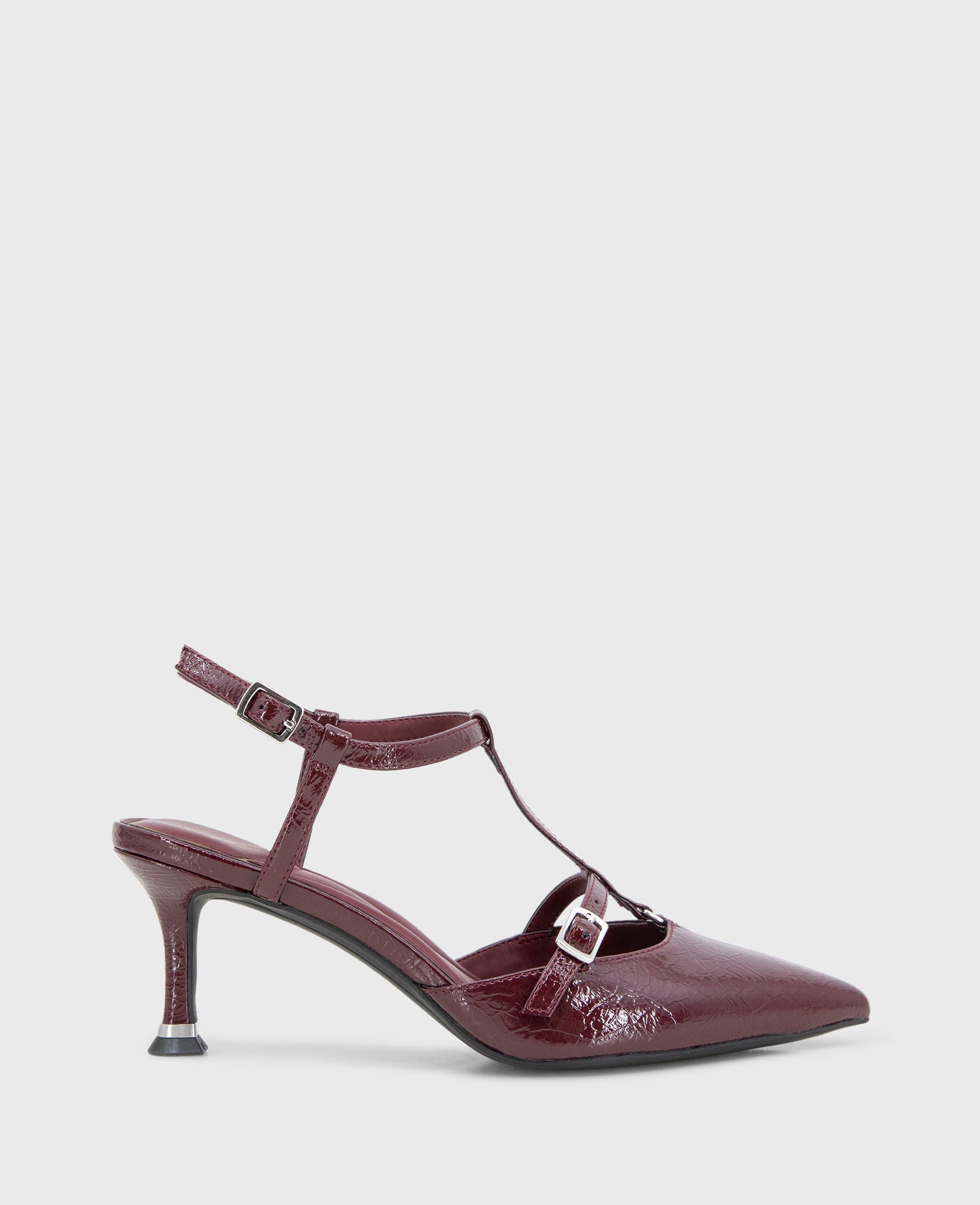 Kenneth Cole Reaction Urka Crinkle Patent slingback tacco cabernet