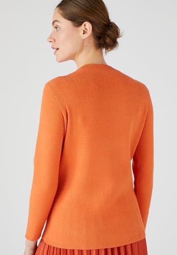 Damart Prêt-à-porter Gioco Di Costole Fantasia maglione arancio albicocca 48