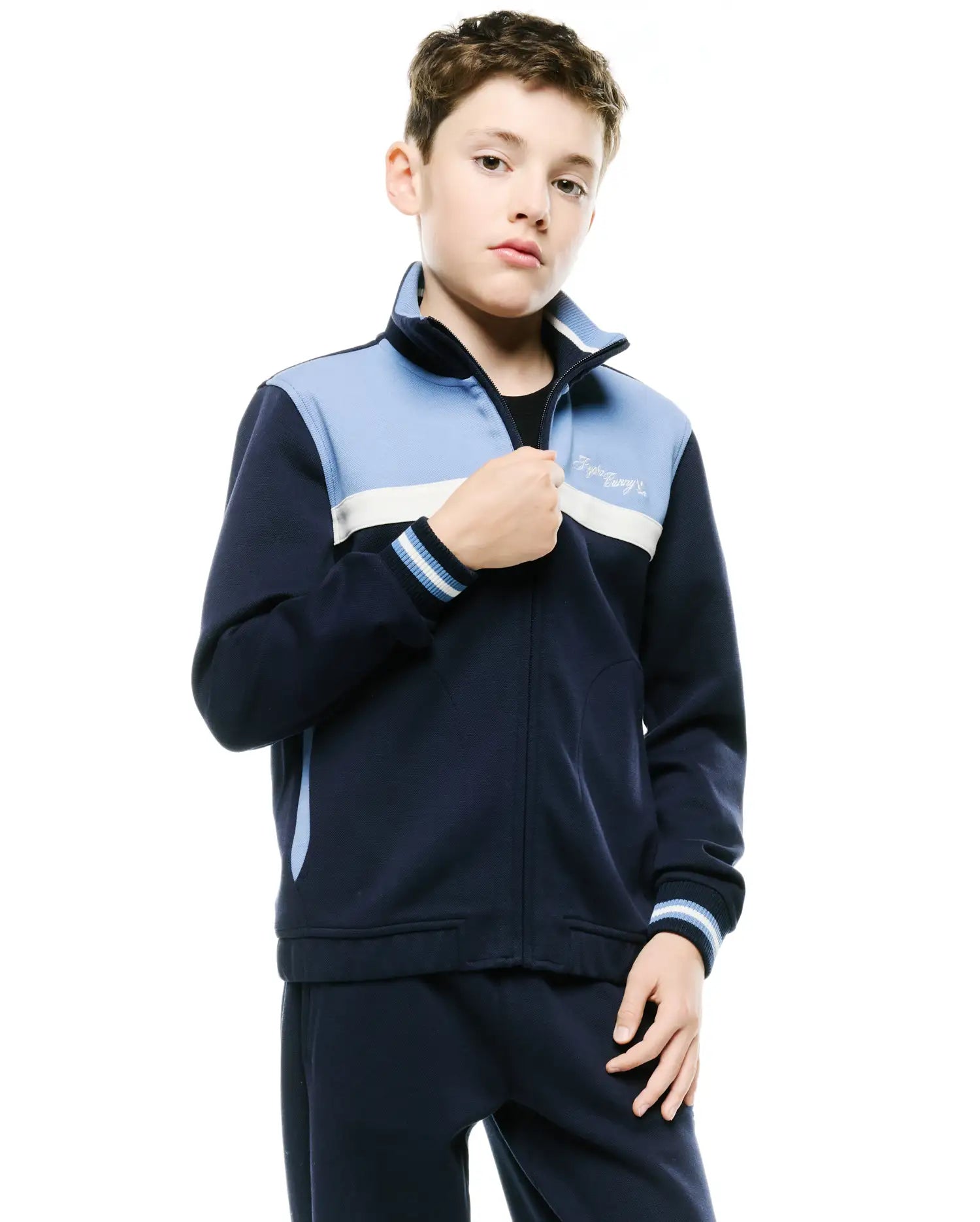Psycho Bunny Kids Outerwear KIDS' JACQUES PIQUE TRACK JACKET KT0500118 giacca blu