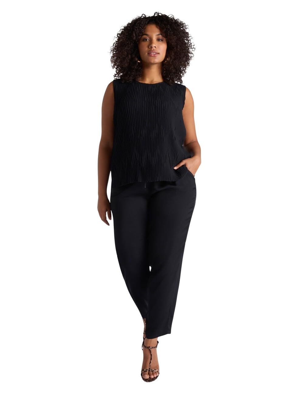 Fiorella Rubino Pantaloni Joggers Curvy pantaloni neri taglia 46