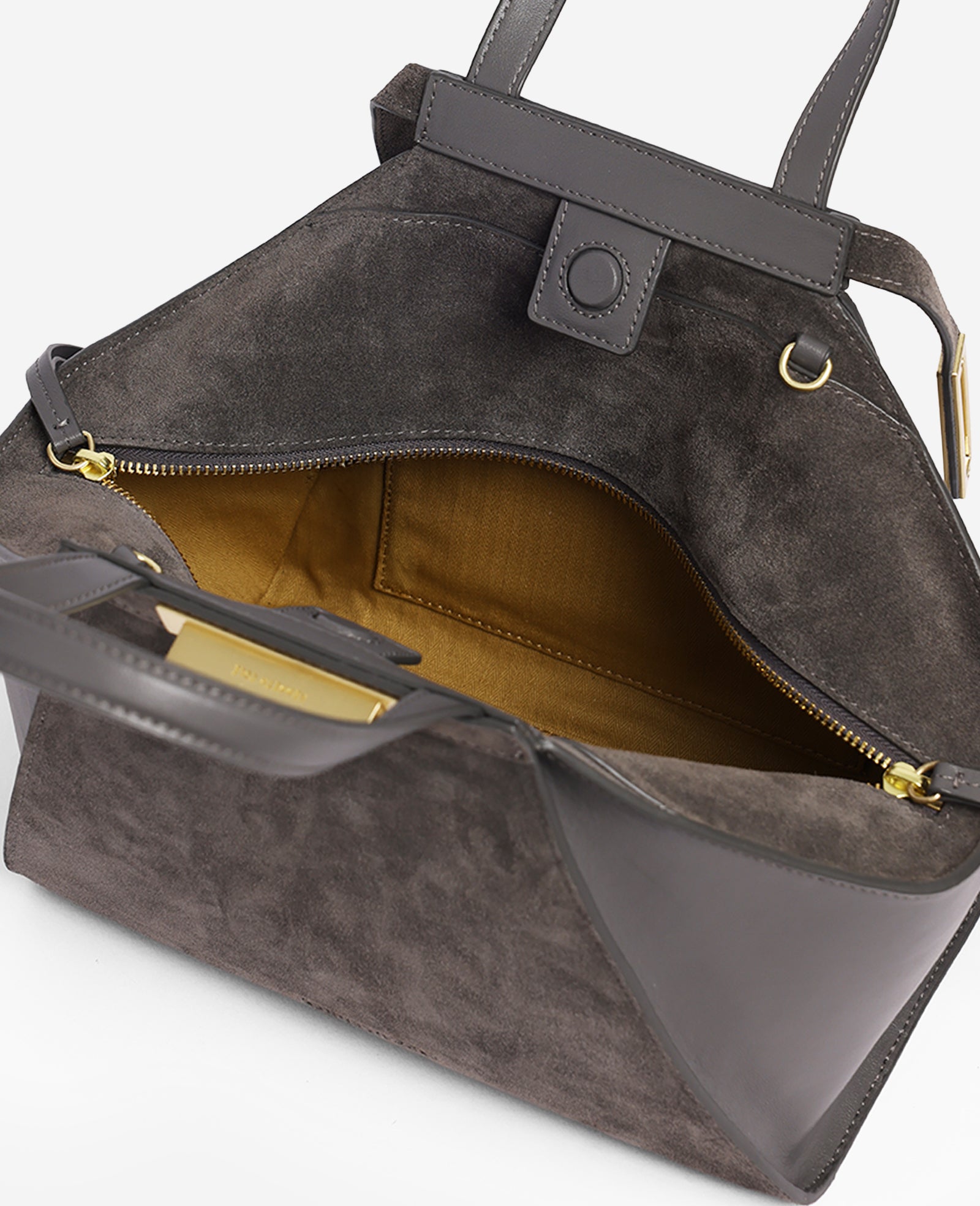 Kenneth Cole Reaction Bags Crosby Structured Top Handle Satchel borsa grigia