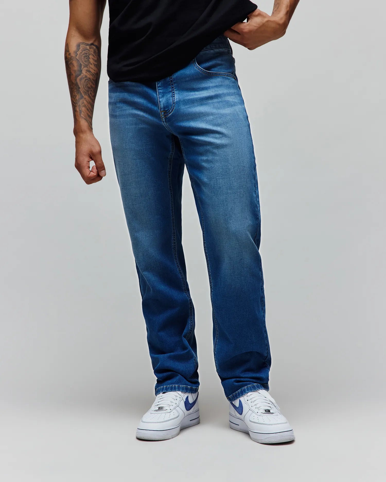 Psycho Bunny Men's Pants Ace Knit Straight Leg Denim Pant 32 L MB0600034 jeans blu vintage