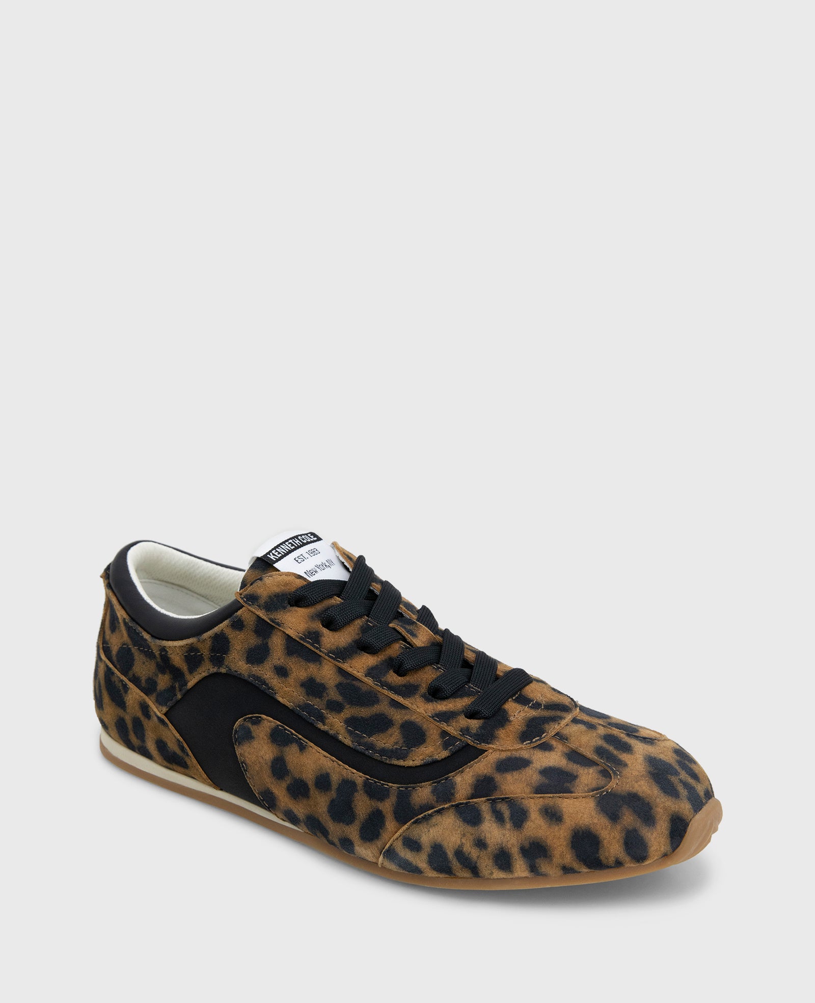 Kenneth Cole Reaction Shoes Alma Leopard Suede Sneaker sneaker leopardata memory foam