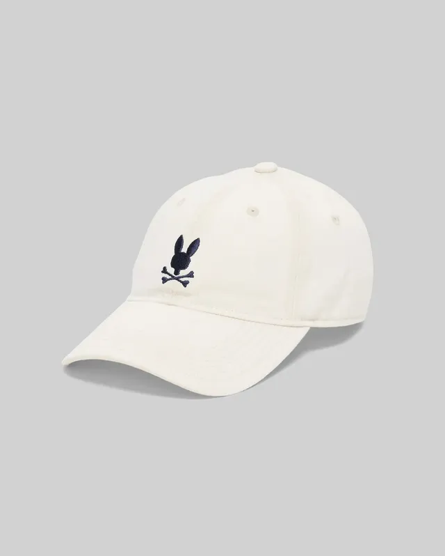 Psycho Bunny Accessories Jimmy Baseball Cap cappellino bianco cotone
