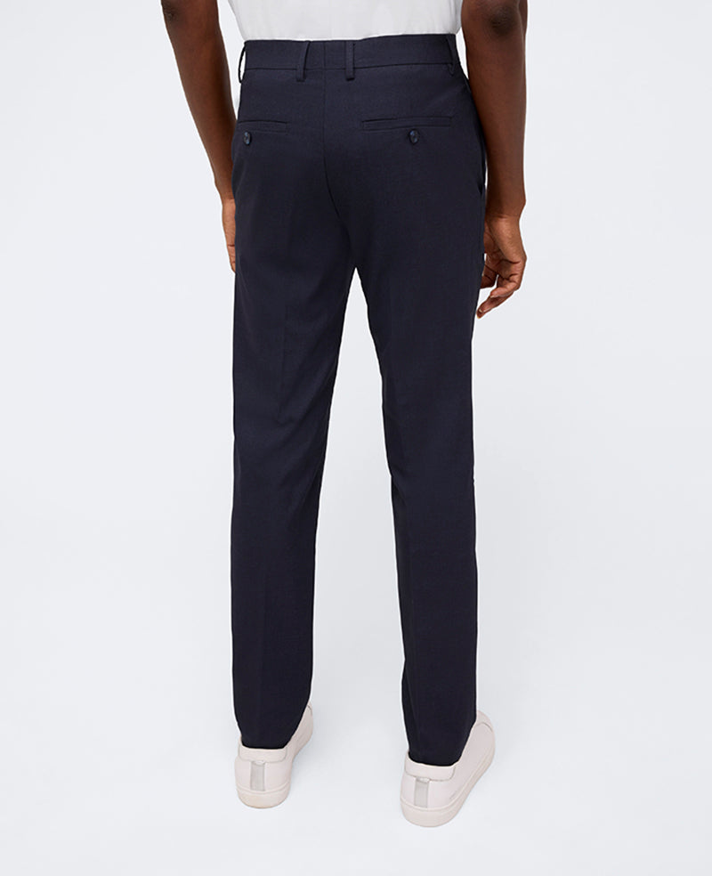 Kenneth Cole Reaction Clothing Slim-Fit Stretch Twill Dress Pant pantaloni Dark Navy