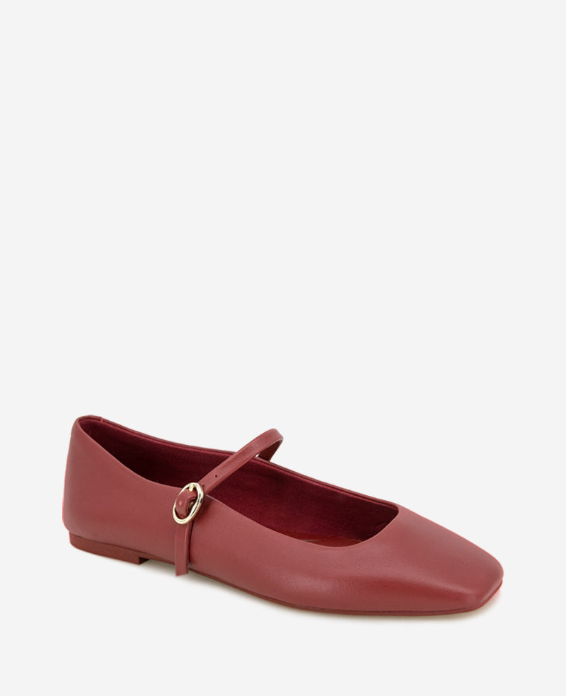 Kenneth Cole Reaction Shoes Jasper Leather Ballet Flat ballerina rossa