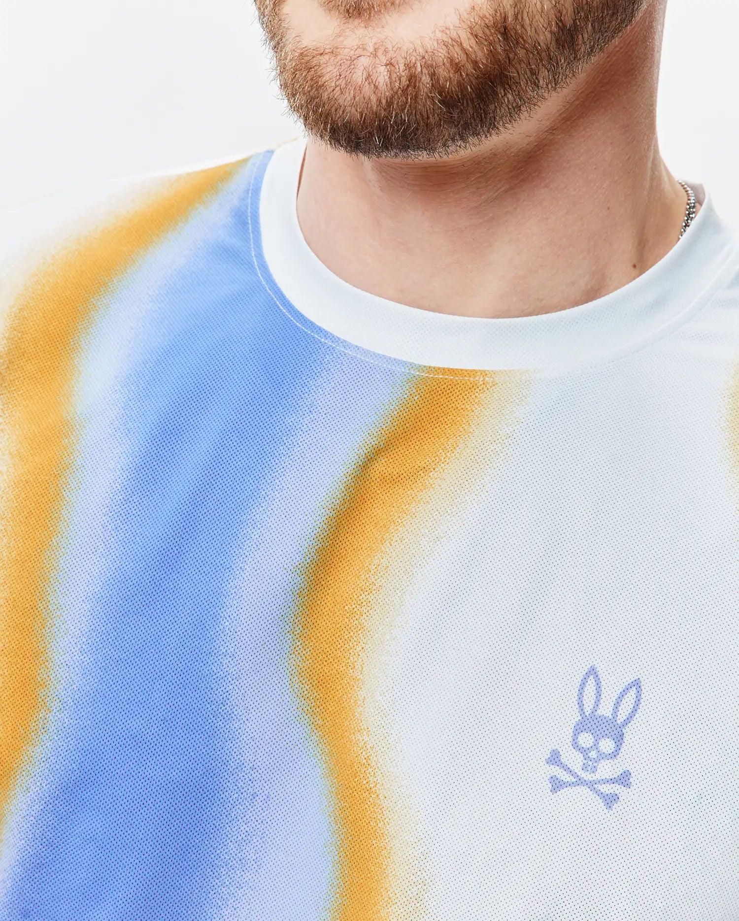 Psycho Bunny Men's Tees Blaze Sport Tee MT0200518 maglietta blu stampa