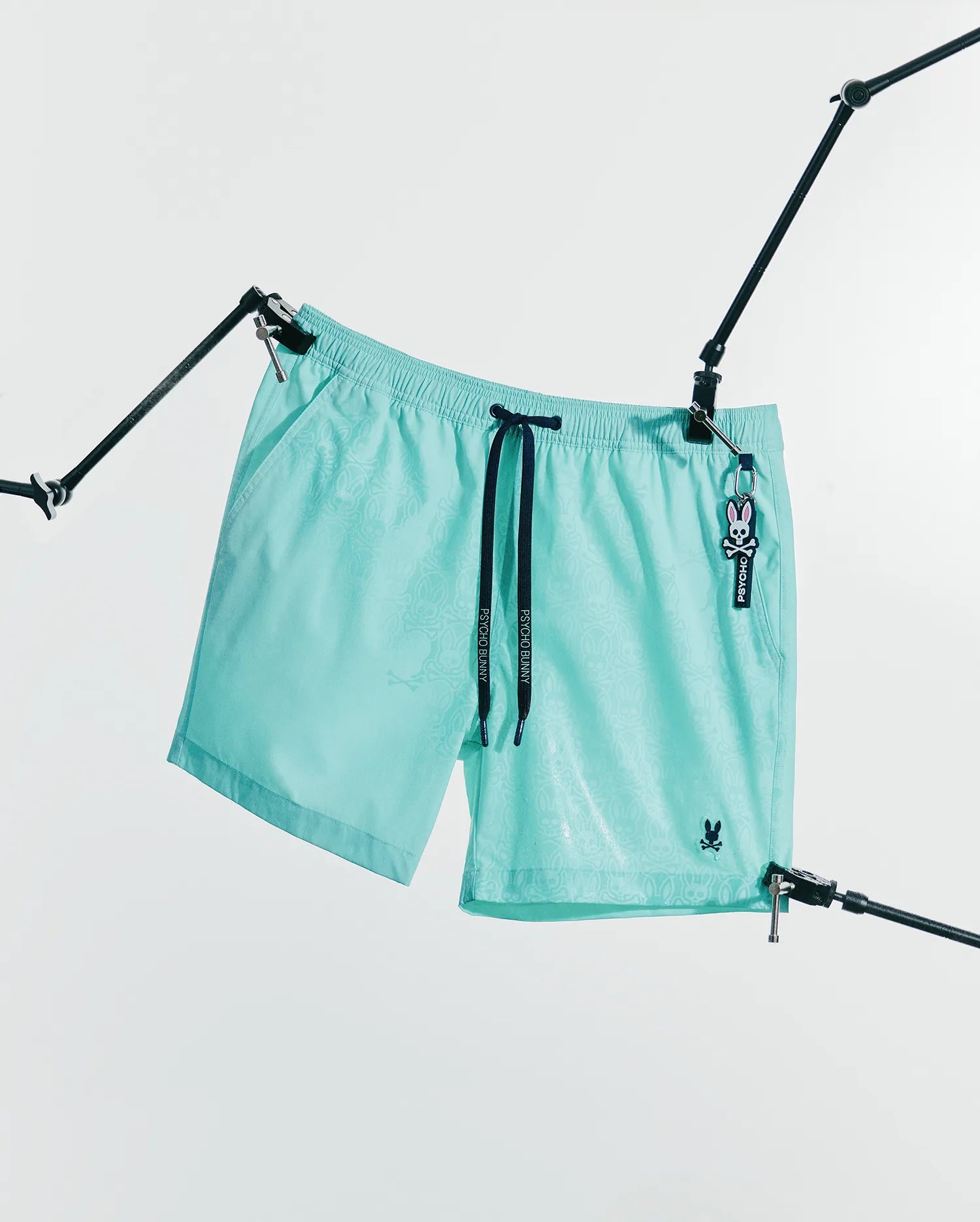 Psycho Bunny Men's Swimwear Samos costume da bagno verde 6" idroreattivo
