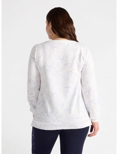 Fiorella Rubino Maglie e felpe Felpa a Fiori con Scritta felpa XL Plus strass