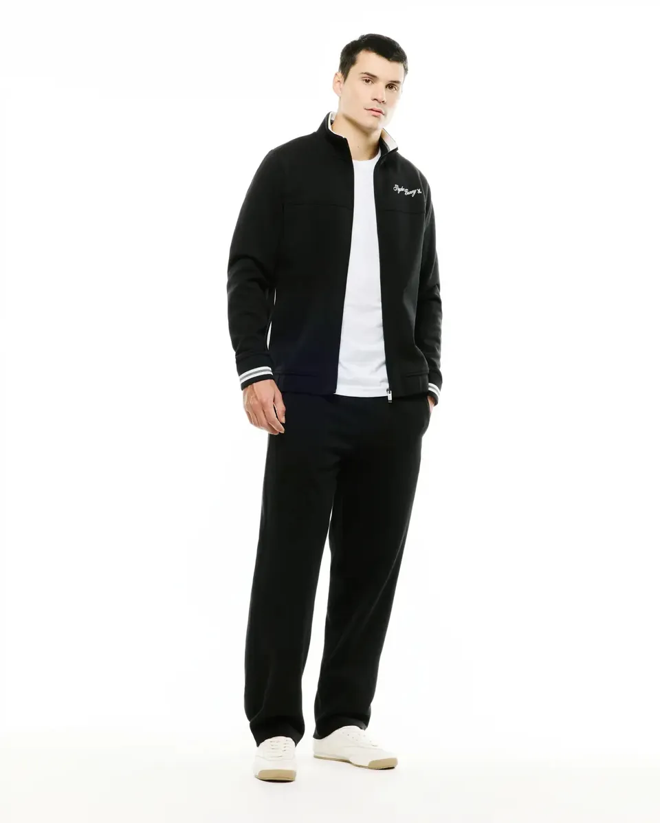 Psycho Bunny Men's Pants Jacques Piqué Track Pants pantaloni neri