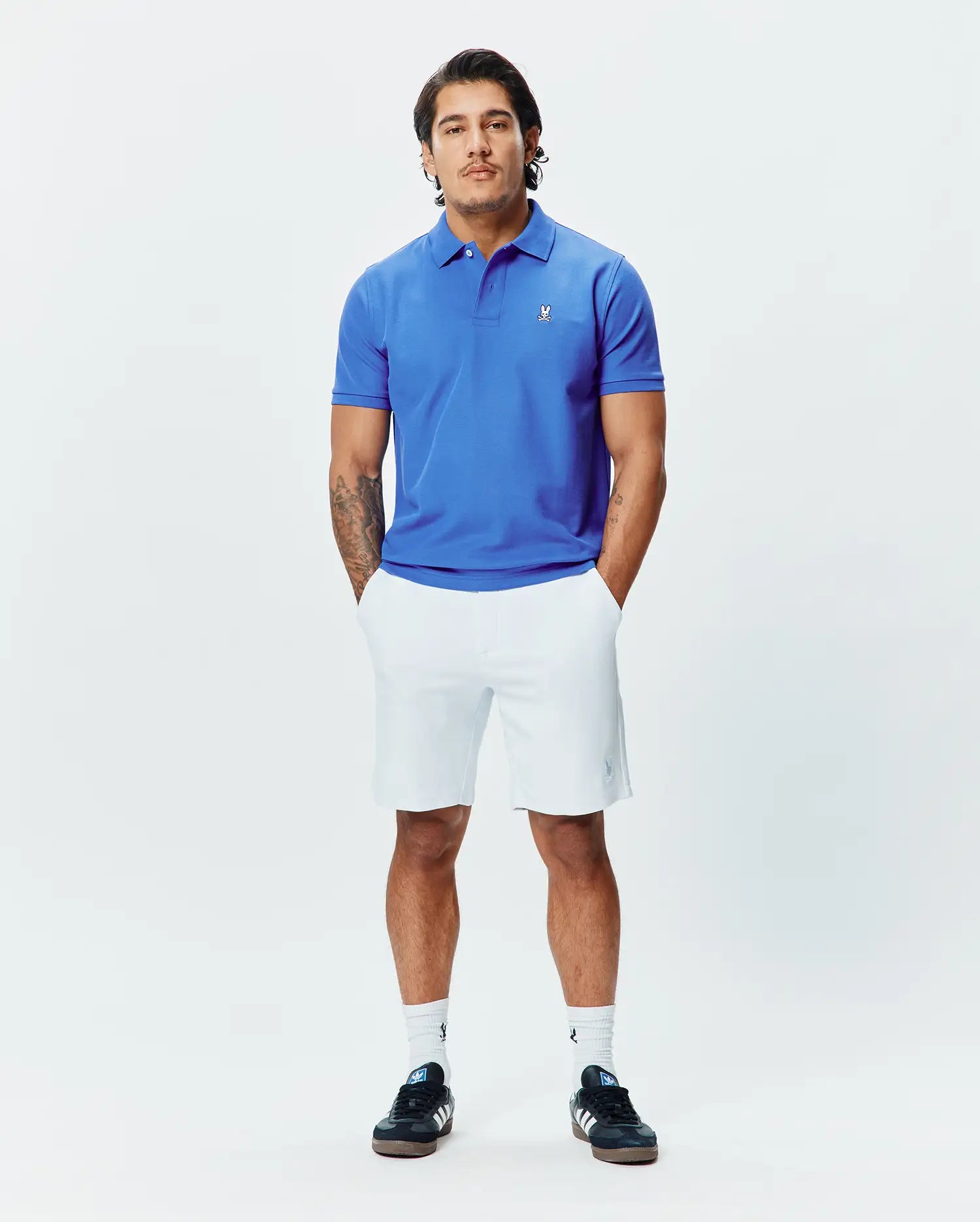 Psycho Bunny Men's Polos MENS CLASSIC PIQUE POLO B6K001F200 polo Amparo Blue