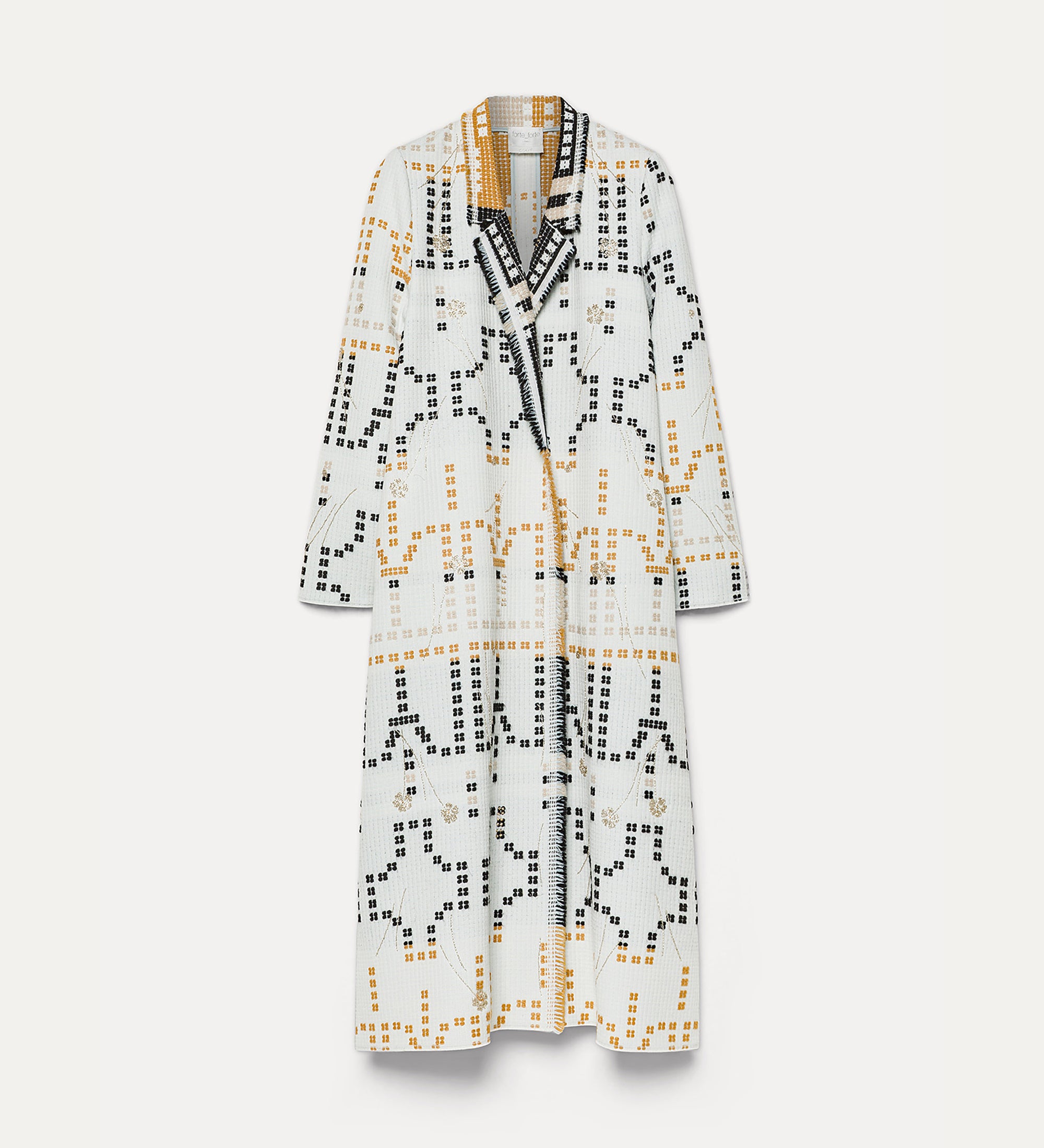 Forte capispalla e kimono Samarcanda cappotto lungo opale jacquard