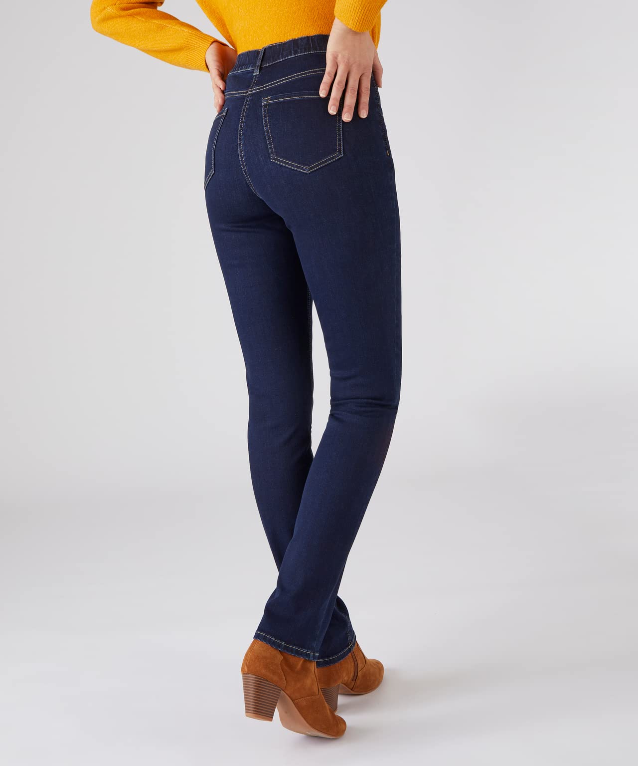 Damart Prêt-à-porter jeans infilabile stretch approccio ecologico donna blu denim scuro 54