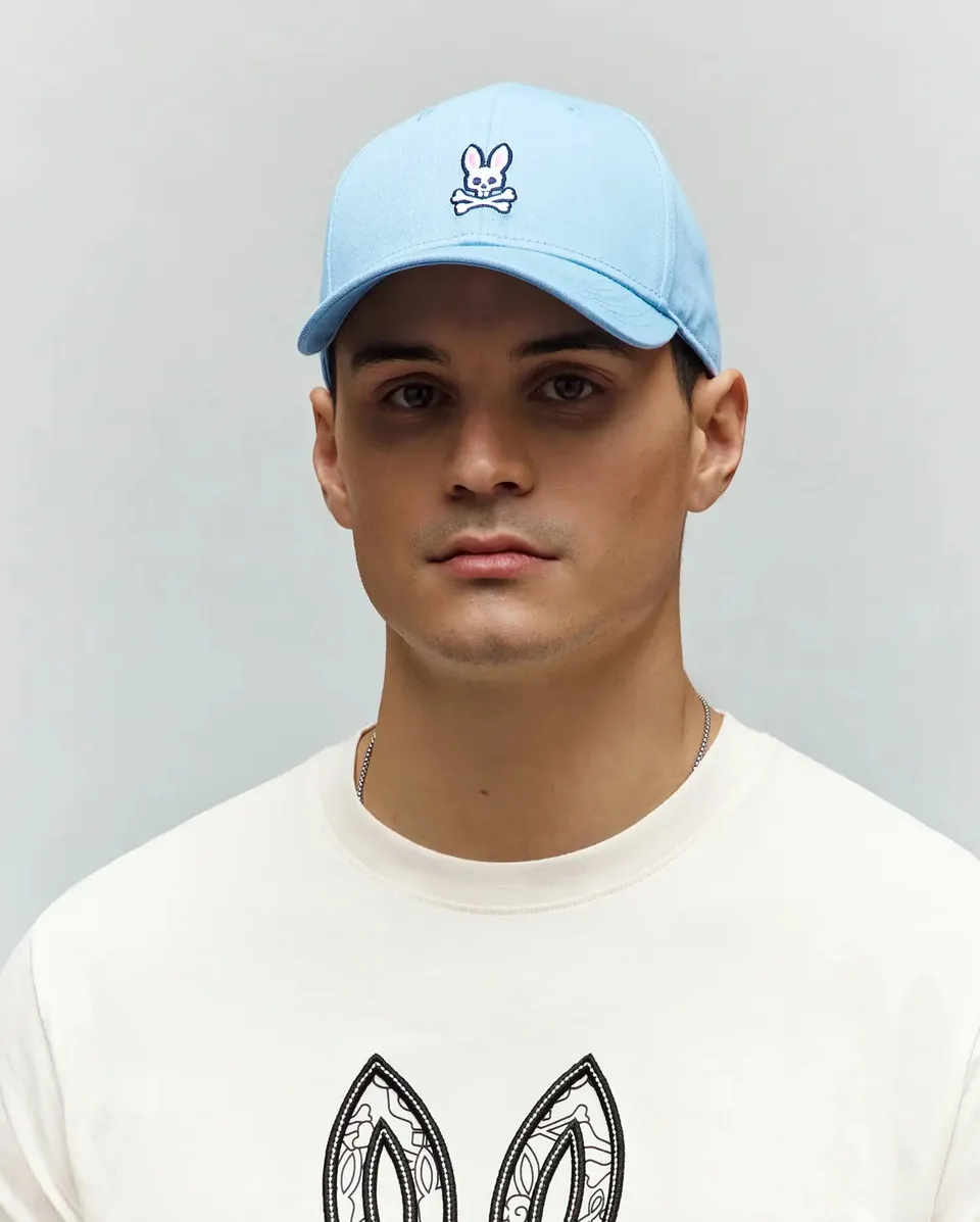 Psycho Bunny Accessories B6A816A1HT cappellino baseball blu regolabile