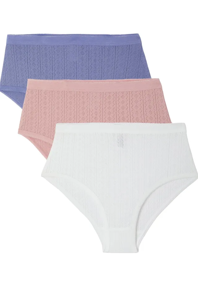 Damart Biancheria intima set 3 mutandine maxi in cotone taglia S multicolore