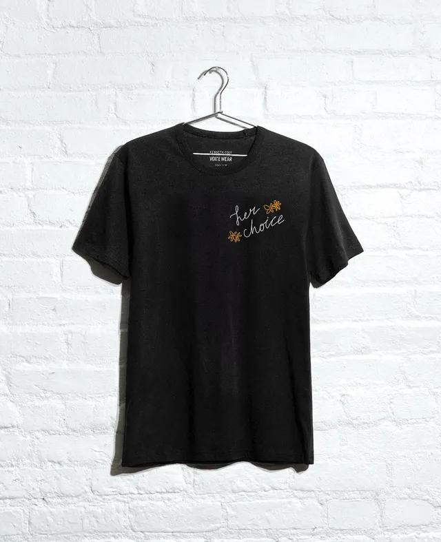Kenneth Cole Reaction Her Choice T-Shirt maglietta nera unisex in cotone stretch