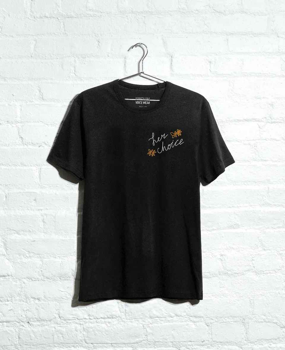 Kenneth Cole Reaction Her Choice T-Shirt maglietta nera unisex in cotone stretch