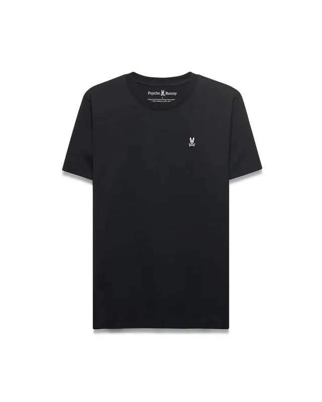 Psycho Bunny Men's Tees Classic Crew Neck Tee B6U014CRPC maglietta nera XXS–XXXL in cotone Pima