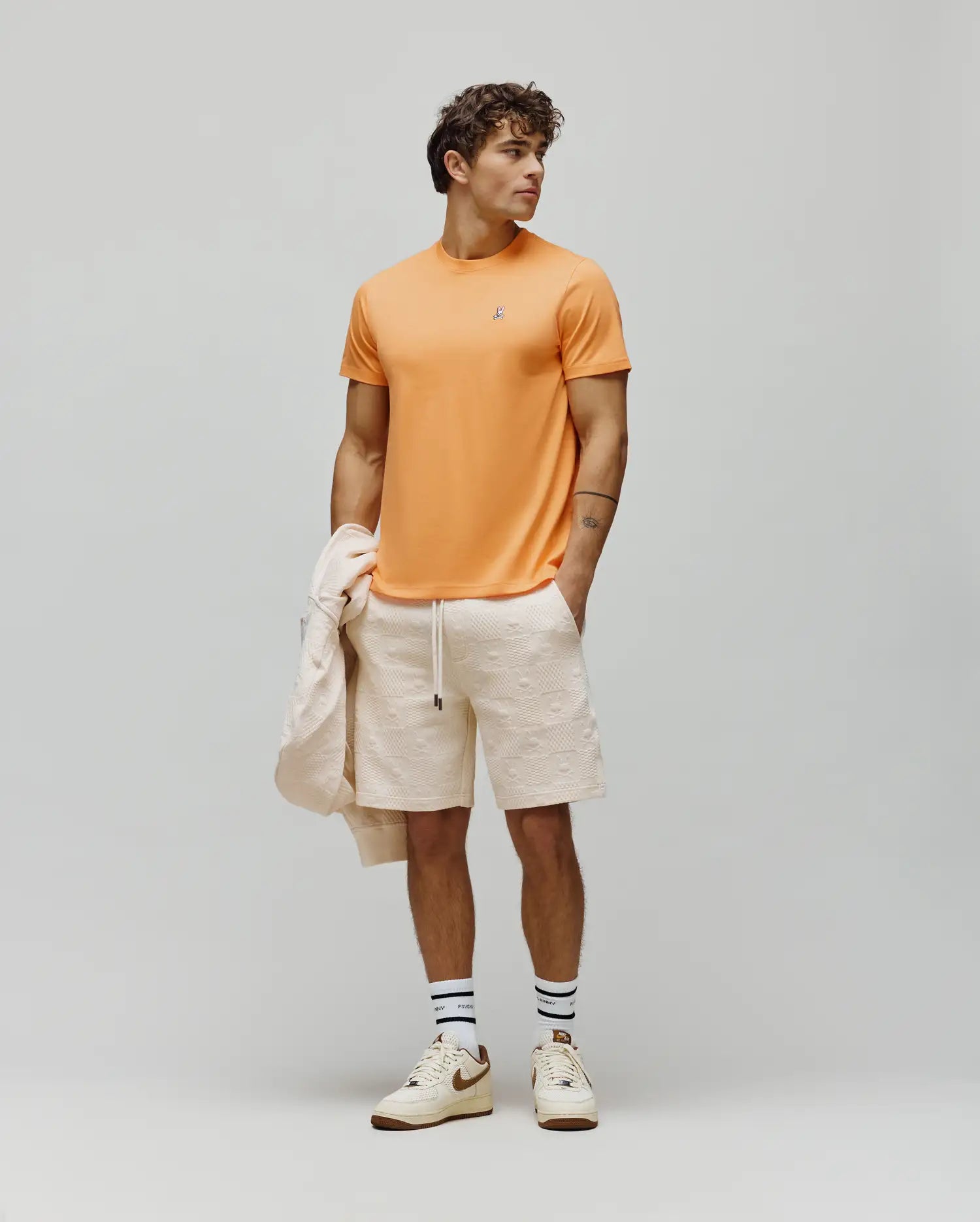 Psycho Bunny Men's Tees Classic Crew Neck Tee B6U014F200 maglietta arancione XXS