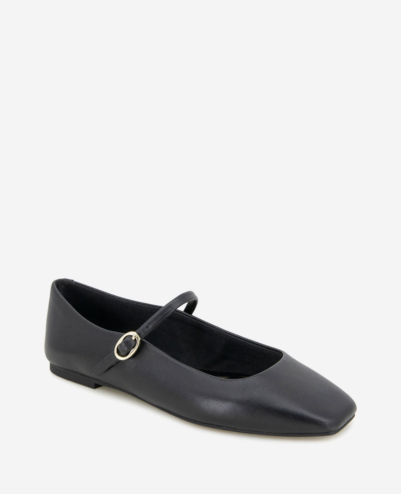 Kenneth Cole Reaction Shoes Jasper Leather Ballet Flat ballerine nere pelle