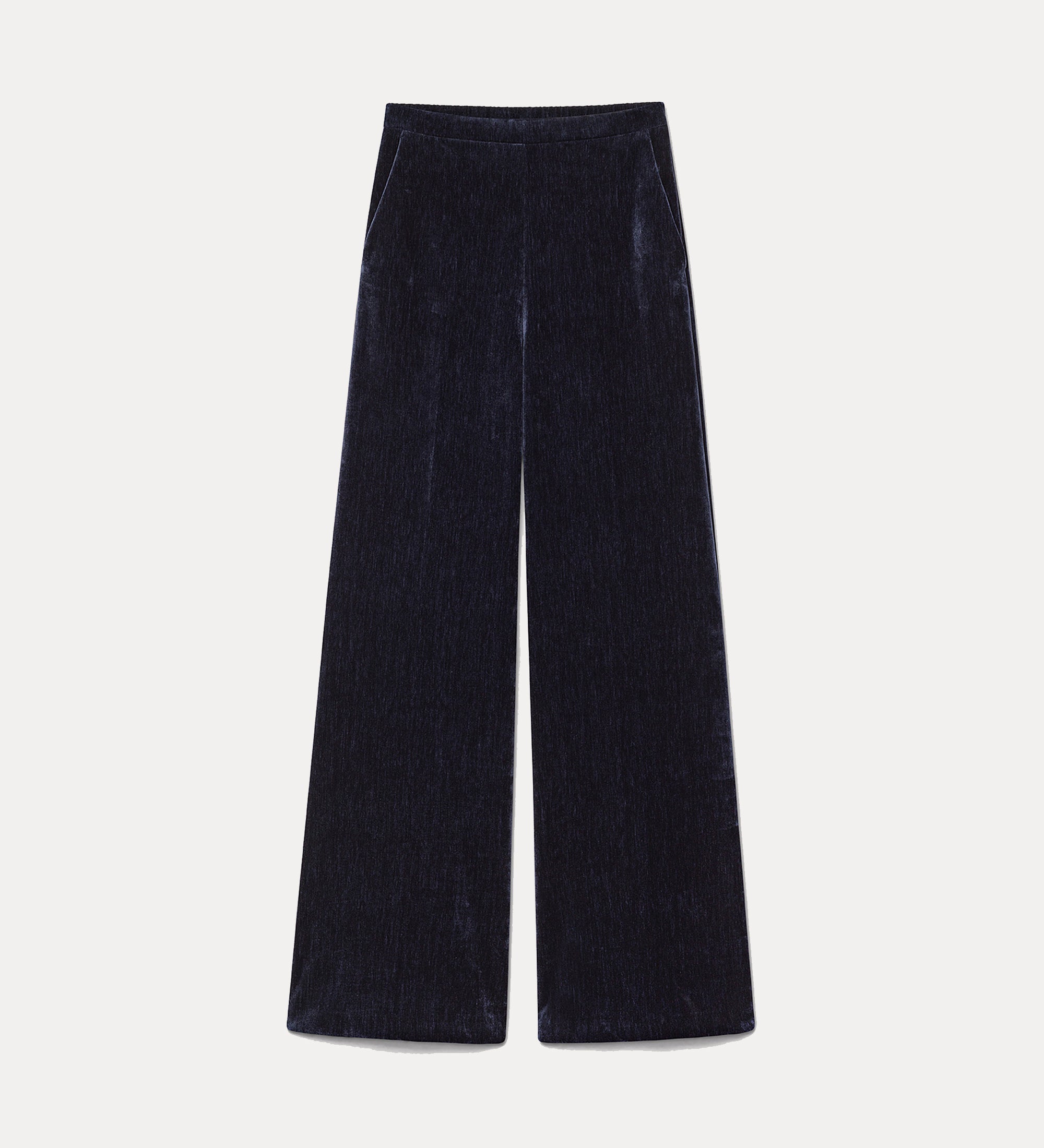 Forte pantaloni pantaloni Notte in velluto a vita alta