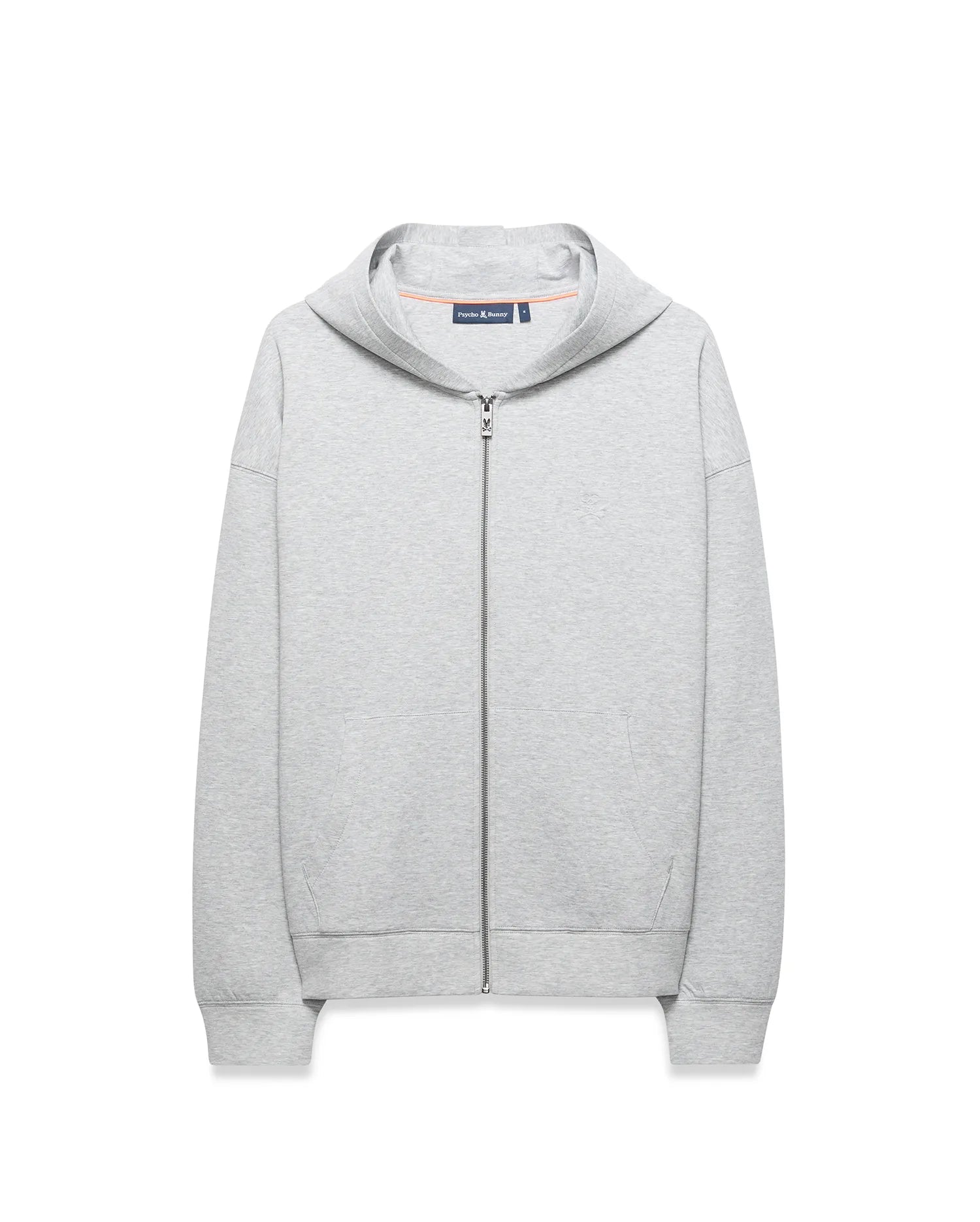 Psycho Bunny Men's Sweatshirts & Hoodies Jonathan Zip Hoodie felpa grigia