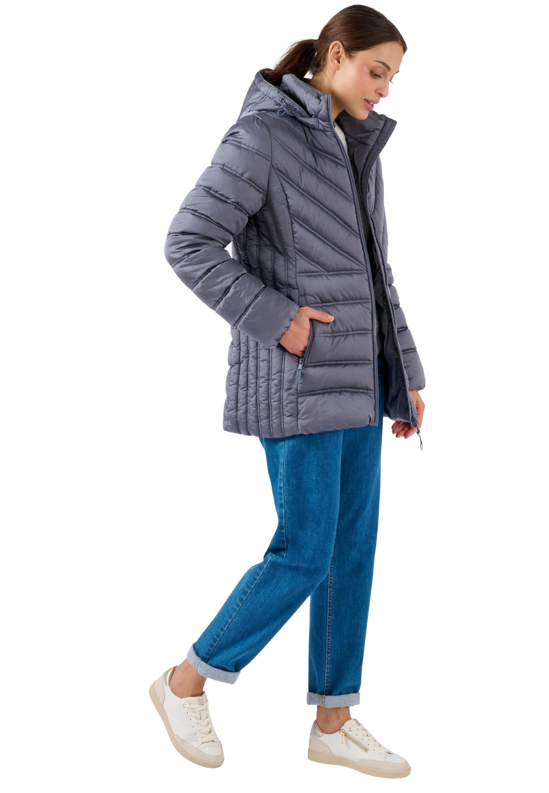 Damart Thermolactyl Parka donna 38-40 grigio ardesia idrorepellente