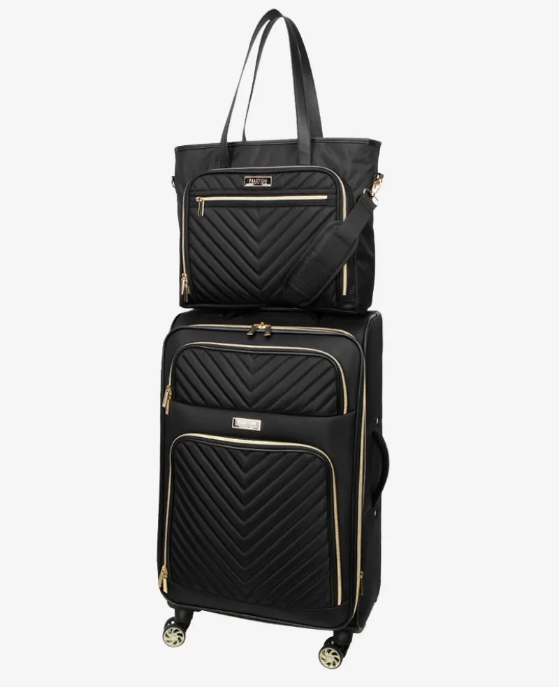 Kenneth Cole Reaction Luggage Chelsea Carry-On and Tote Bundle set trolley cabina e tote nero
