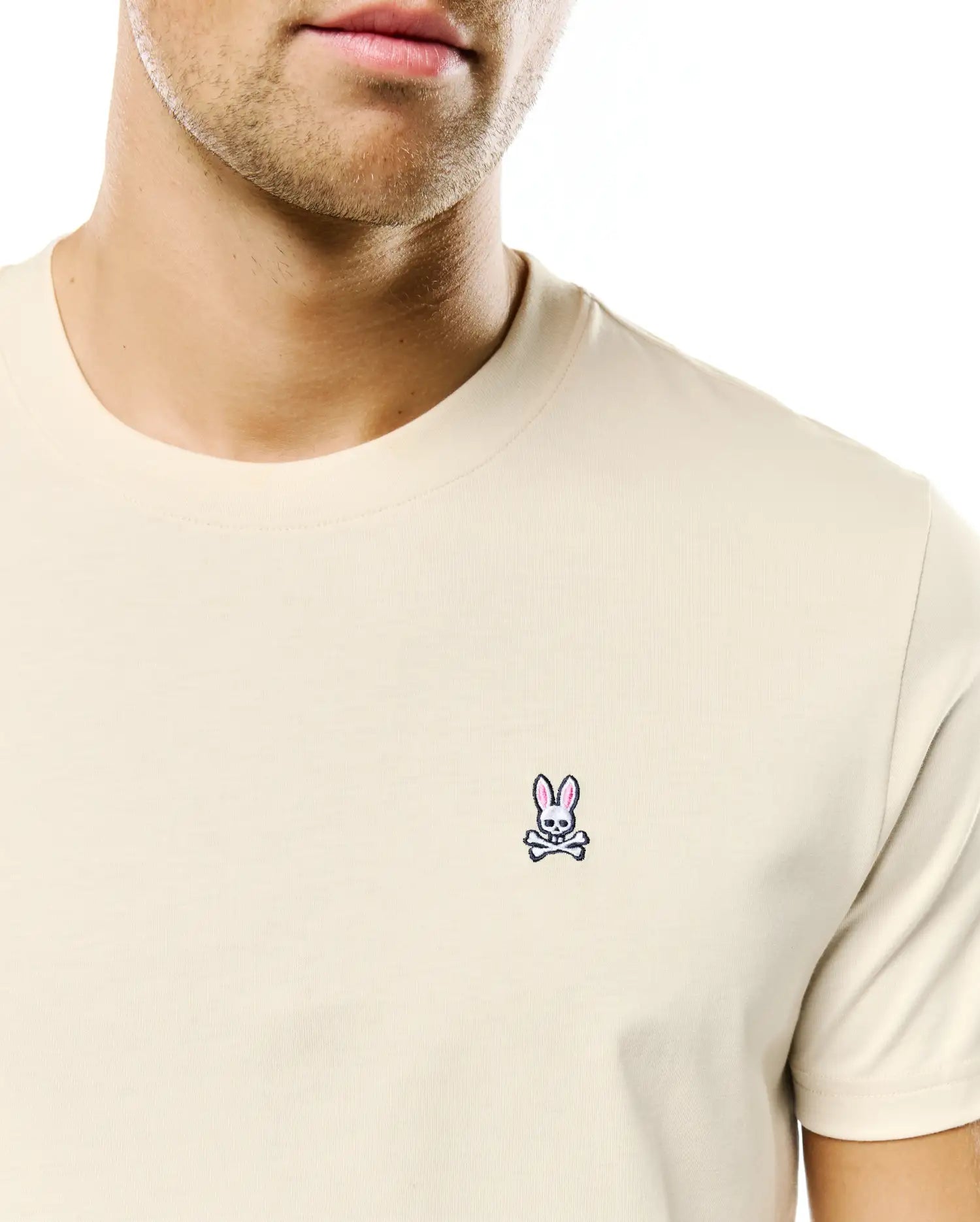 Psycho Bunny Men's Tees MENS CLASSIC CREW NECK TEE B6U014F200 maglietta White Cap Gray