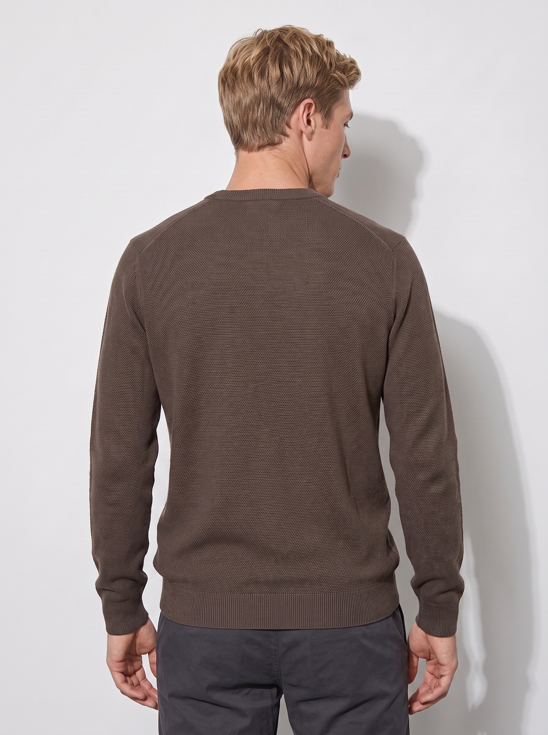 Markup Uomo Maglieria Maglione Girocollo Punto Riso da uomo