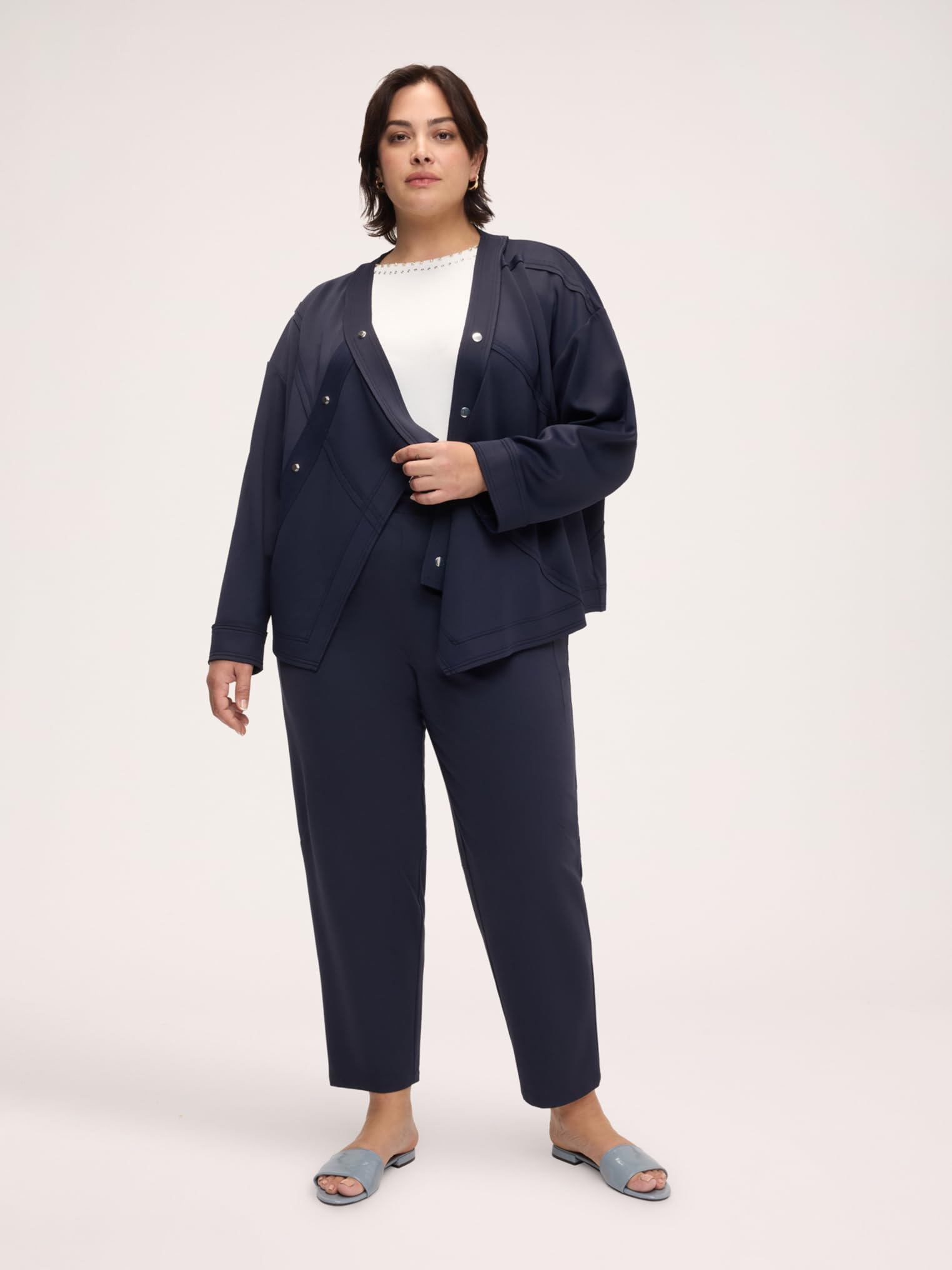 Fiorella Rubino Maglie e felpe Felpa con chiusura asimmetrica S Plus over