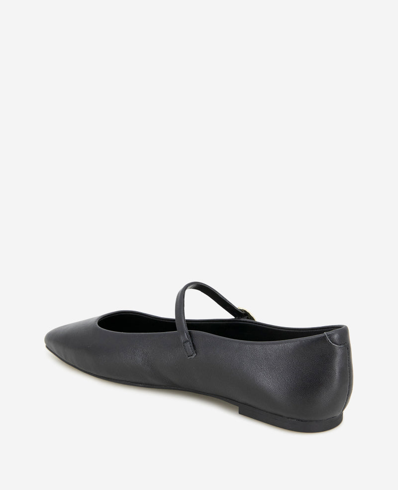 Kenneth Cole Reaction Shoes Jasper Leather Ballet Flat ballerine nere pelle