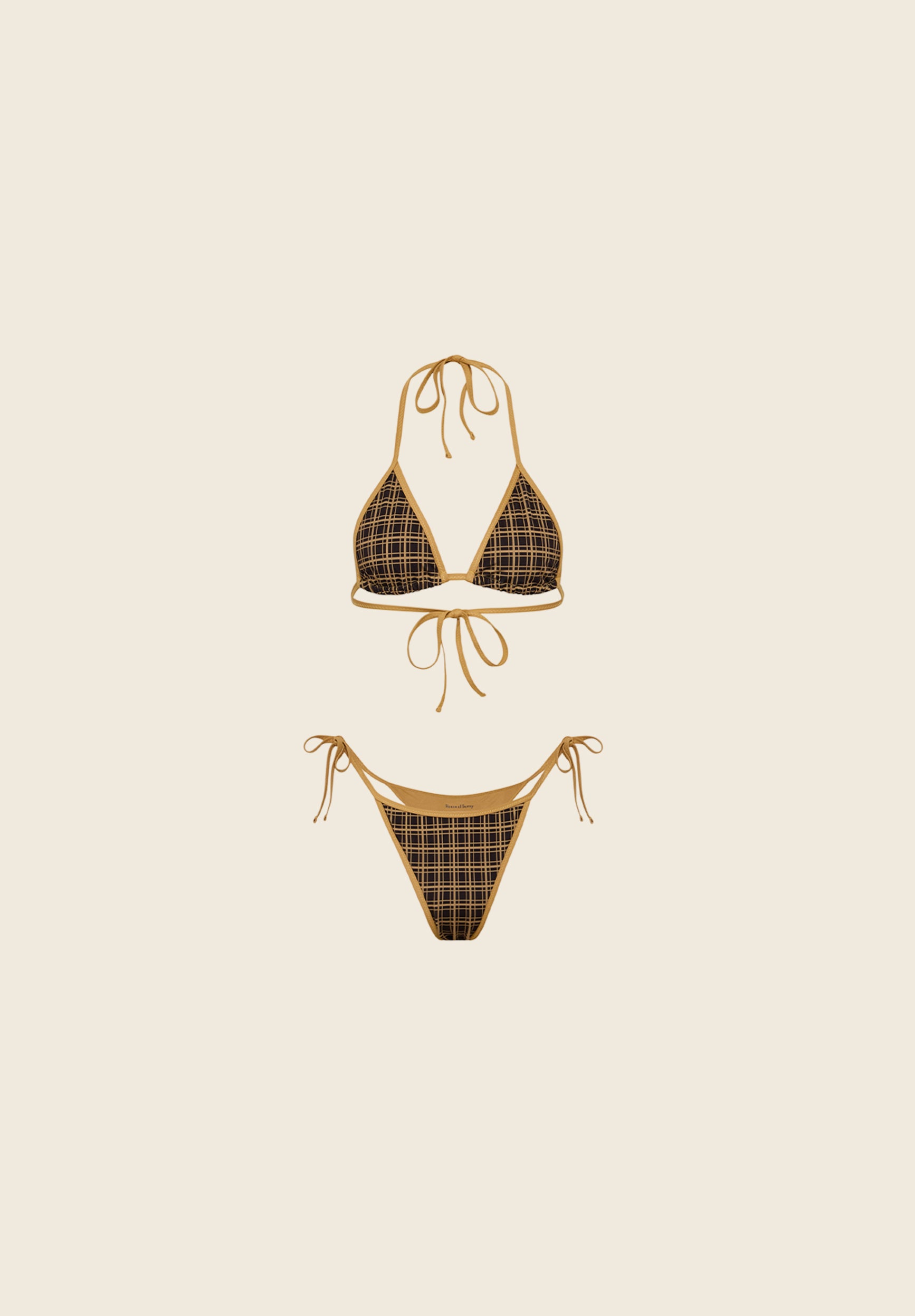 House Of Sunny Sunny Swim The Heritage bikini triangolo stampa all over