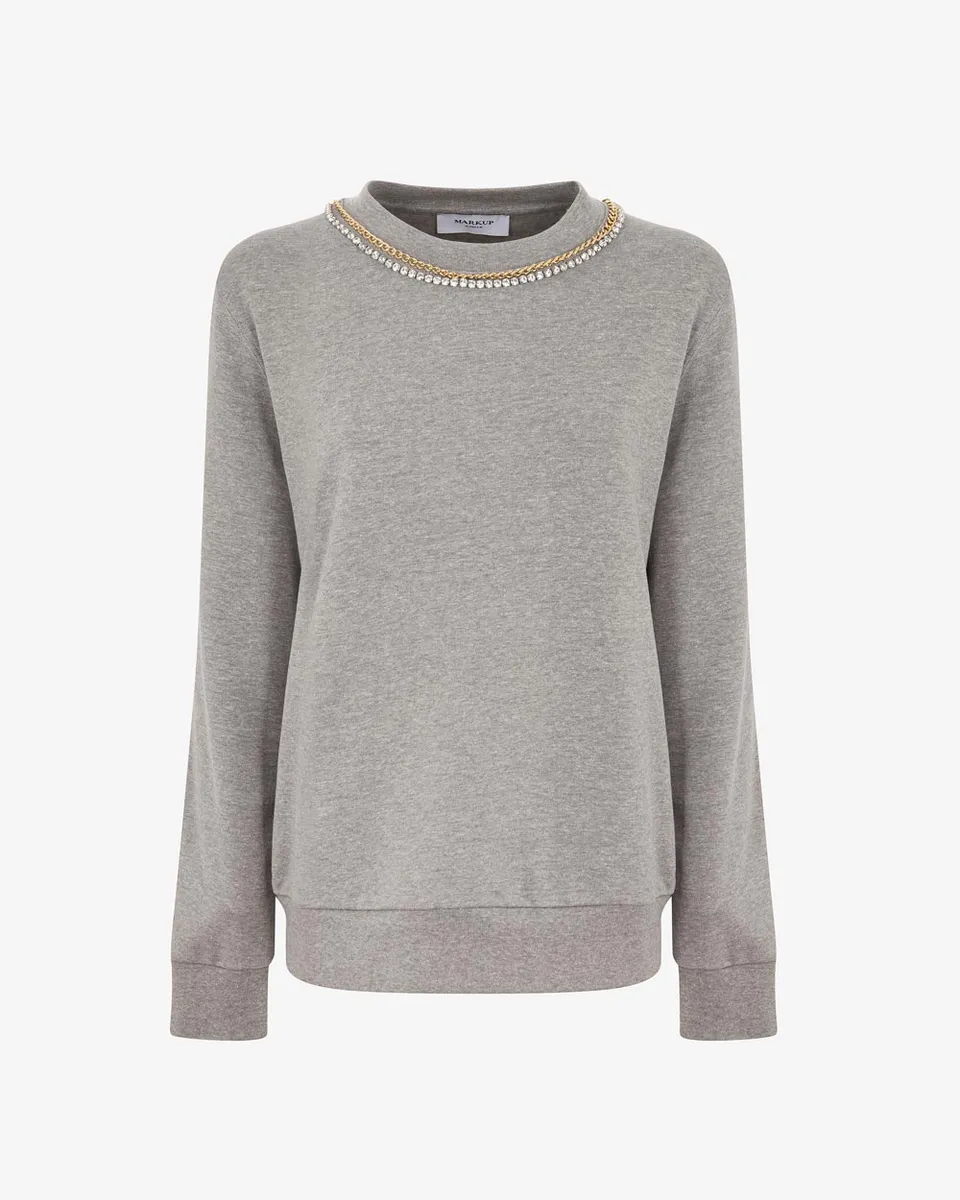 Markup Donna T-Shirt & Felpe Felpa girocollo con applicazione felpa