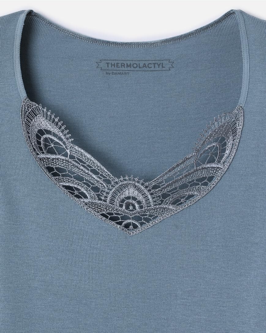Damart Thermolactyl T-Shirt Donna Maniche Lunghe Guipure XXL Cittadel