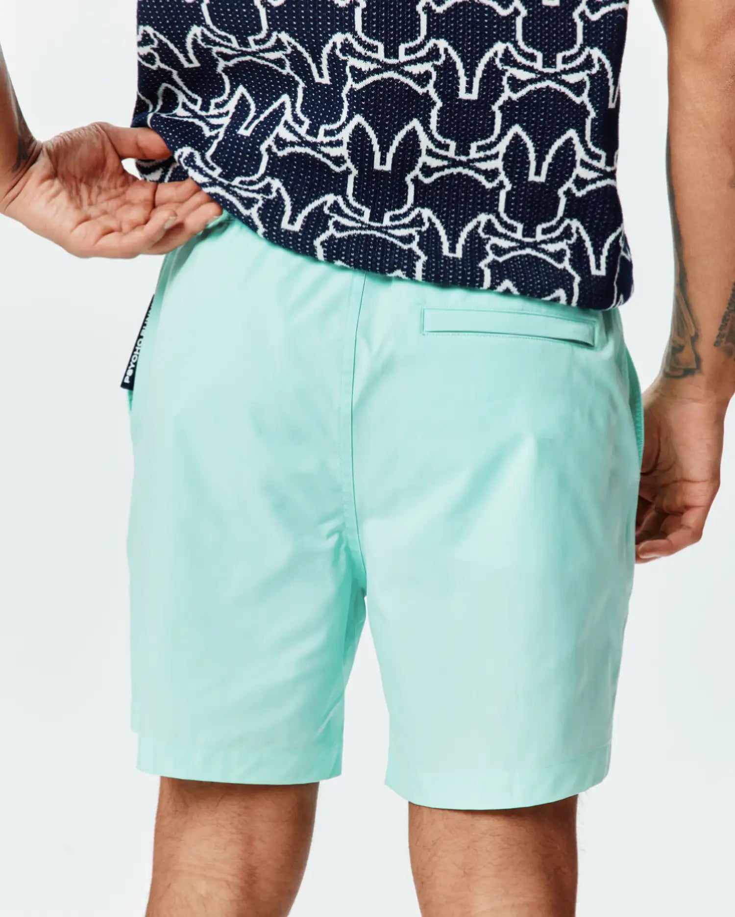 Psycho Bunny Men's Swimwear Samos costume da bagno verde 6" idroreattivo