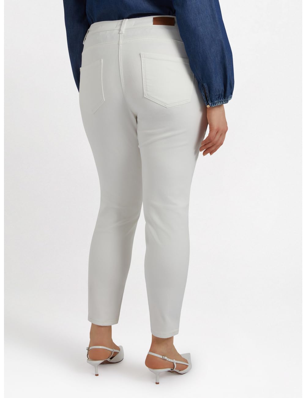 Fiorella Rubino Pantaloni Skinny Ricamati, taglie 50-54 Plus, disegno cashmere