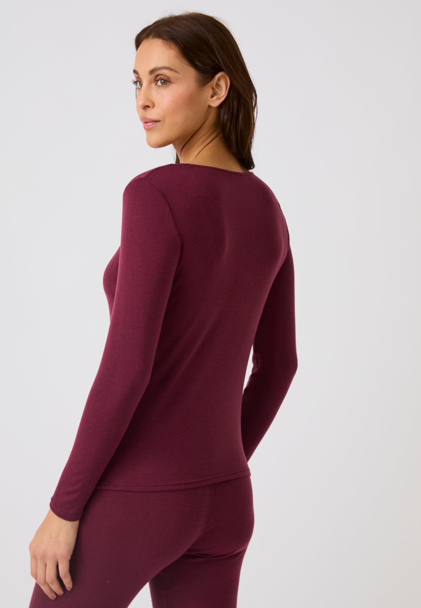 Damart Thermolactyl Sens Maglietta termica XS bordeaux pizzo