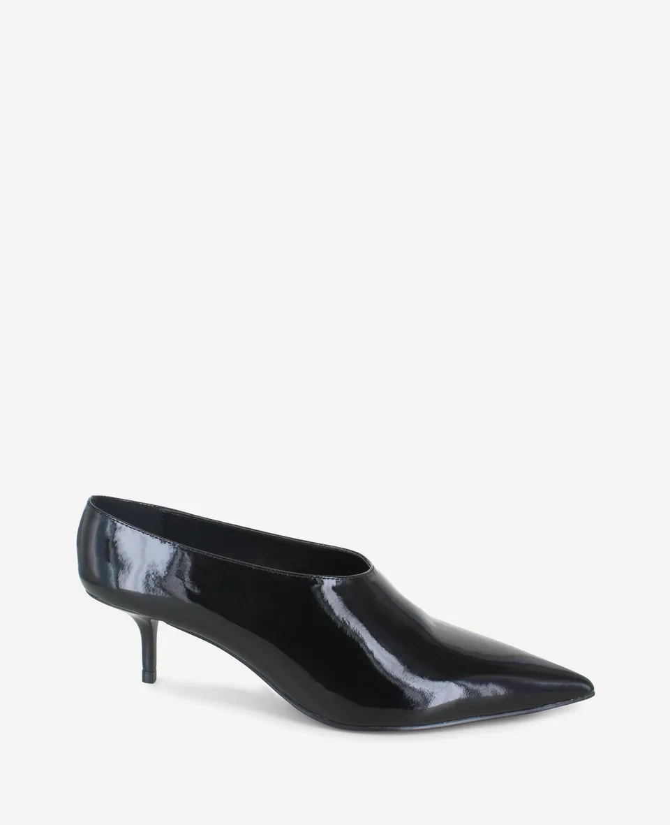 Kenneth Cole Reaction Shoes Linxie Patent High Vamp Pump décolleté nere vernice