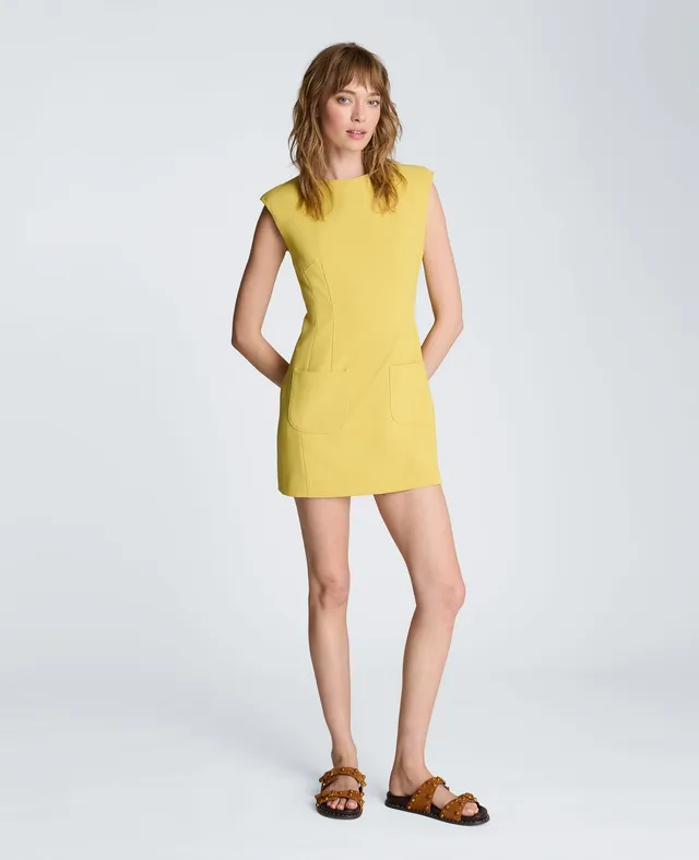Kenneth Cole Reaction Clothing Sleeveless Suit Mini Dress with Patch Pocket abito mini color pera