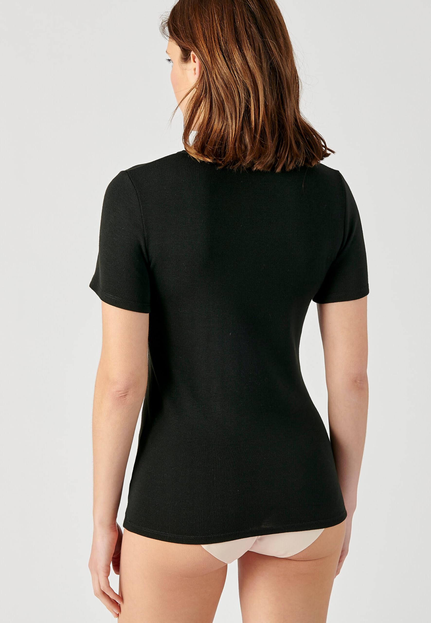 Damart Thermolactyl T-shirt donna maniche corte nera calore medio