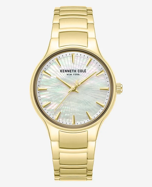 Kenneth Cole Reaction Watches Classic Gold Tone Bracelet Watch orologio dorato