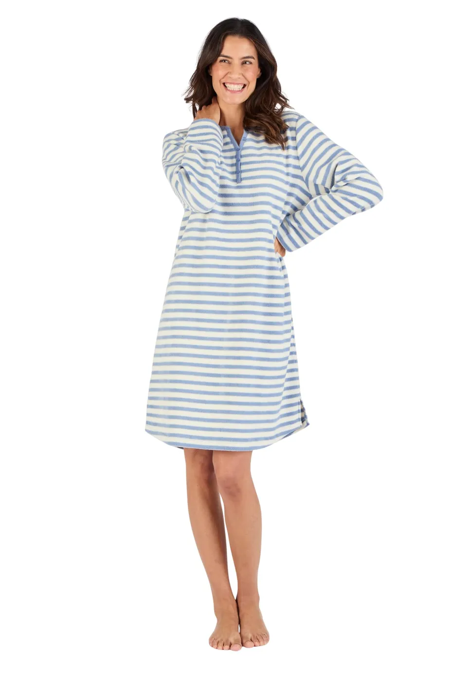 Damart Homewear Thermolactyl camicia da notte a righe