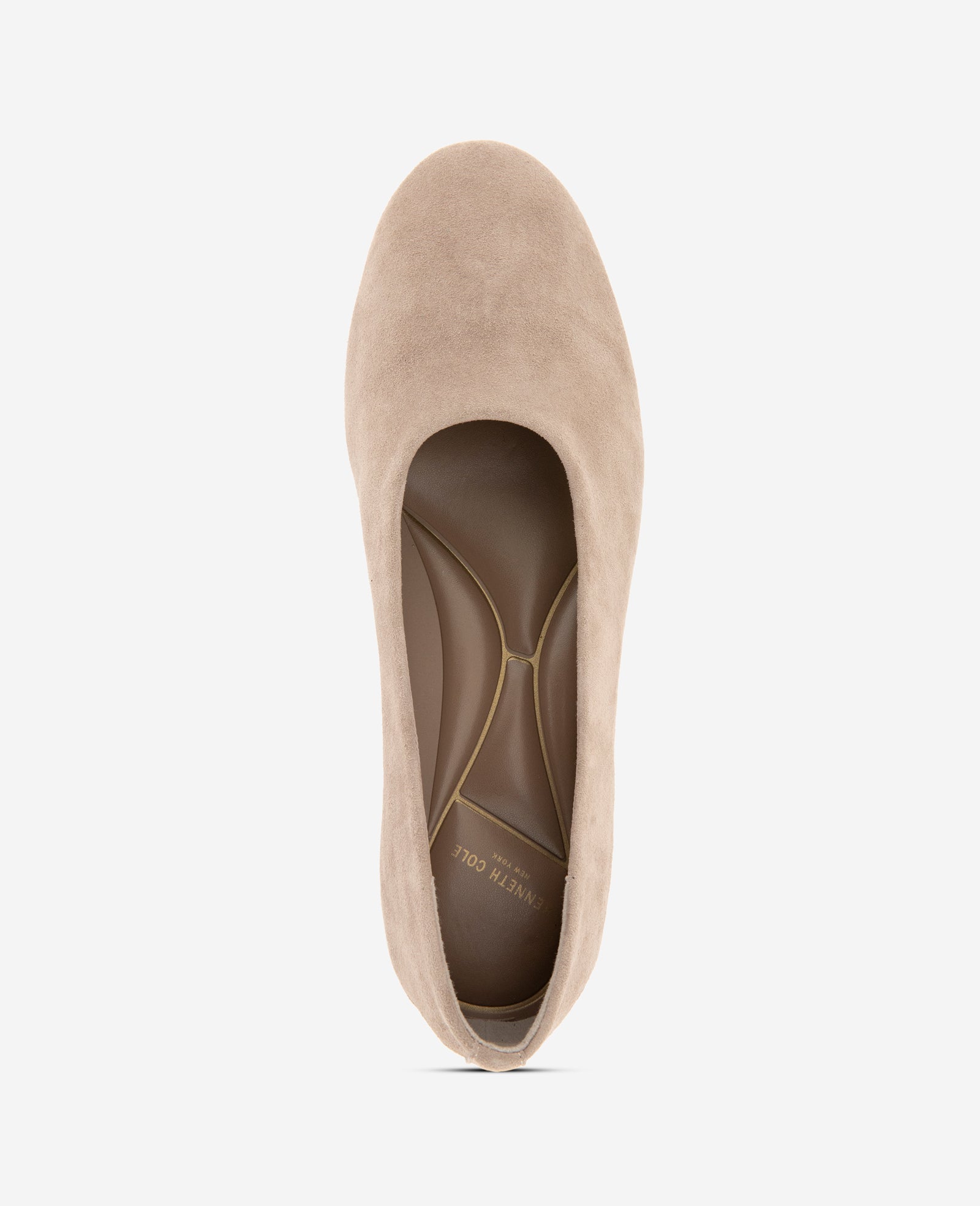 Kenneth Cole Reaction Shoes Garland Kid Suede Flat ballerina mocha meringue pelle