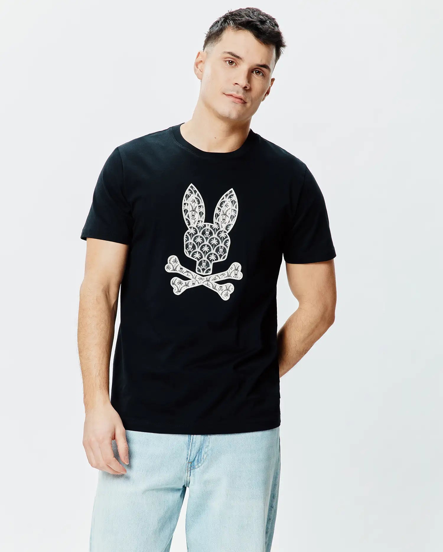 Psycho Bunny Men's Tees MENS BRAD GRAPHIC TEE - MT0200274 maglietta nera