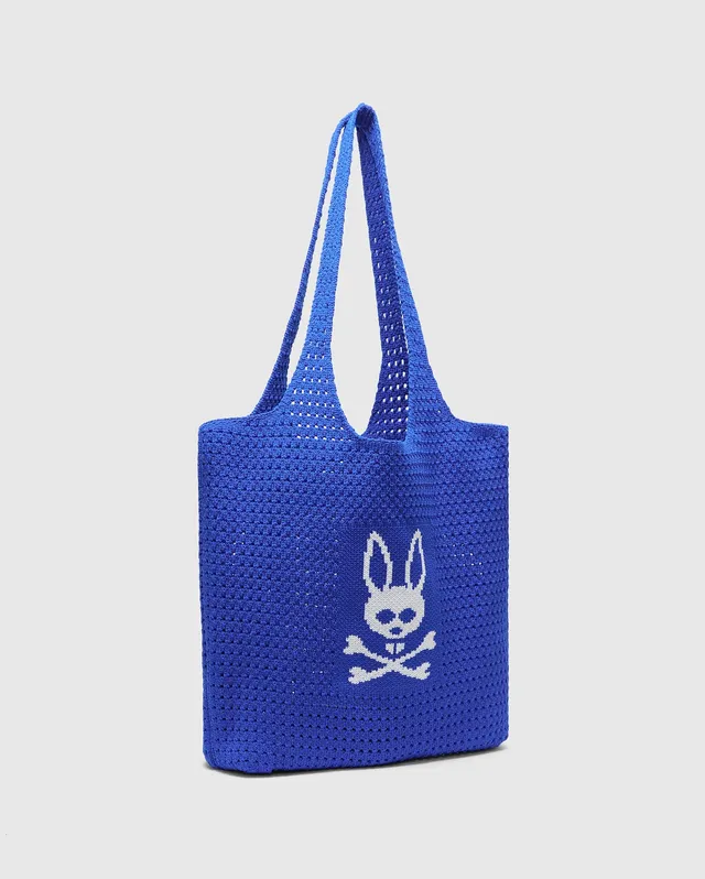 Psycho Bunny Accessories Crochet Tote Bag MO1700068 borsa blu