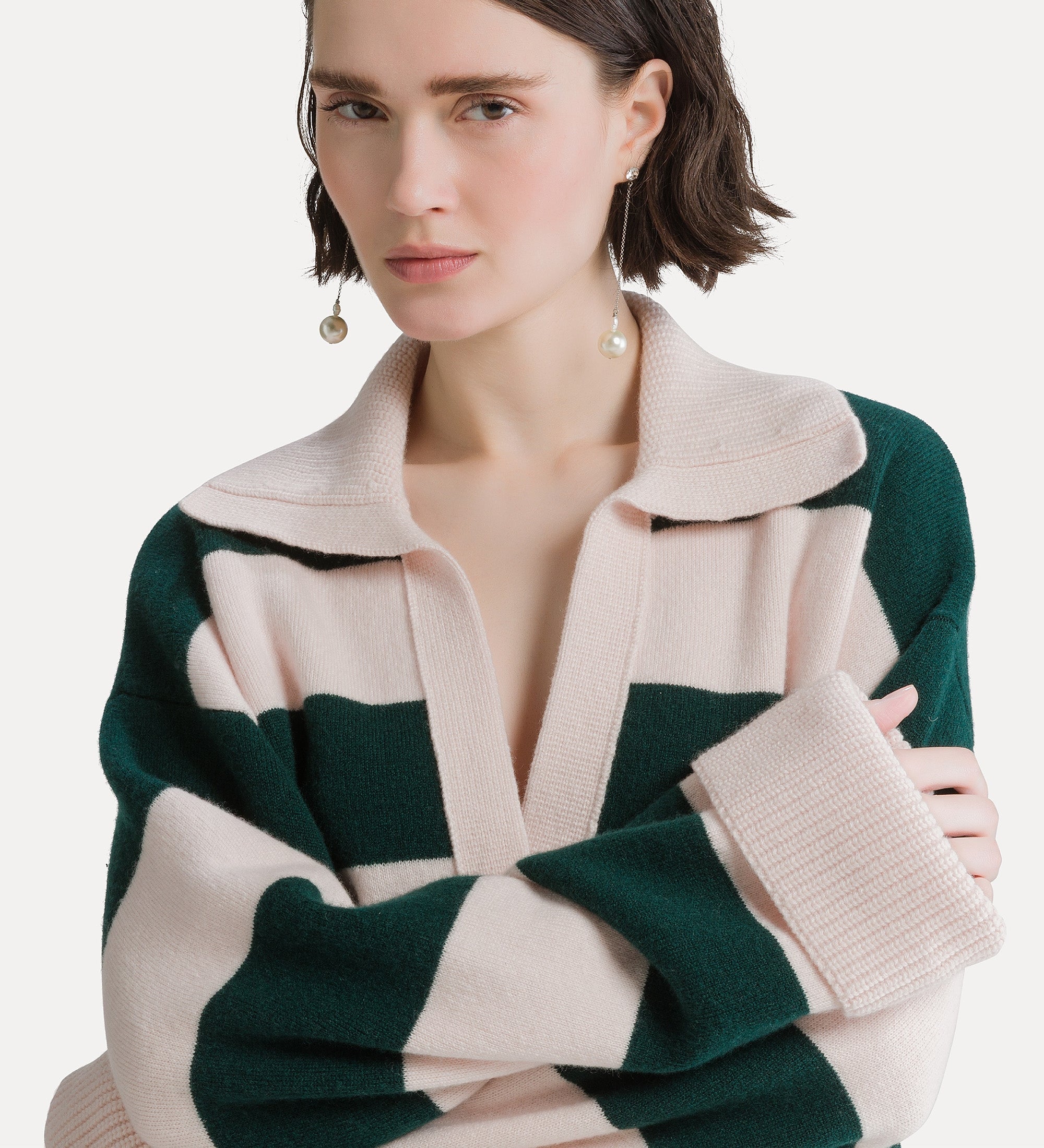 Forte maglieria Lovely maglione ecru cashmere e lana