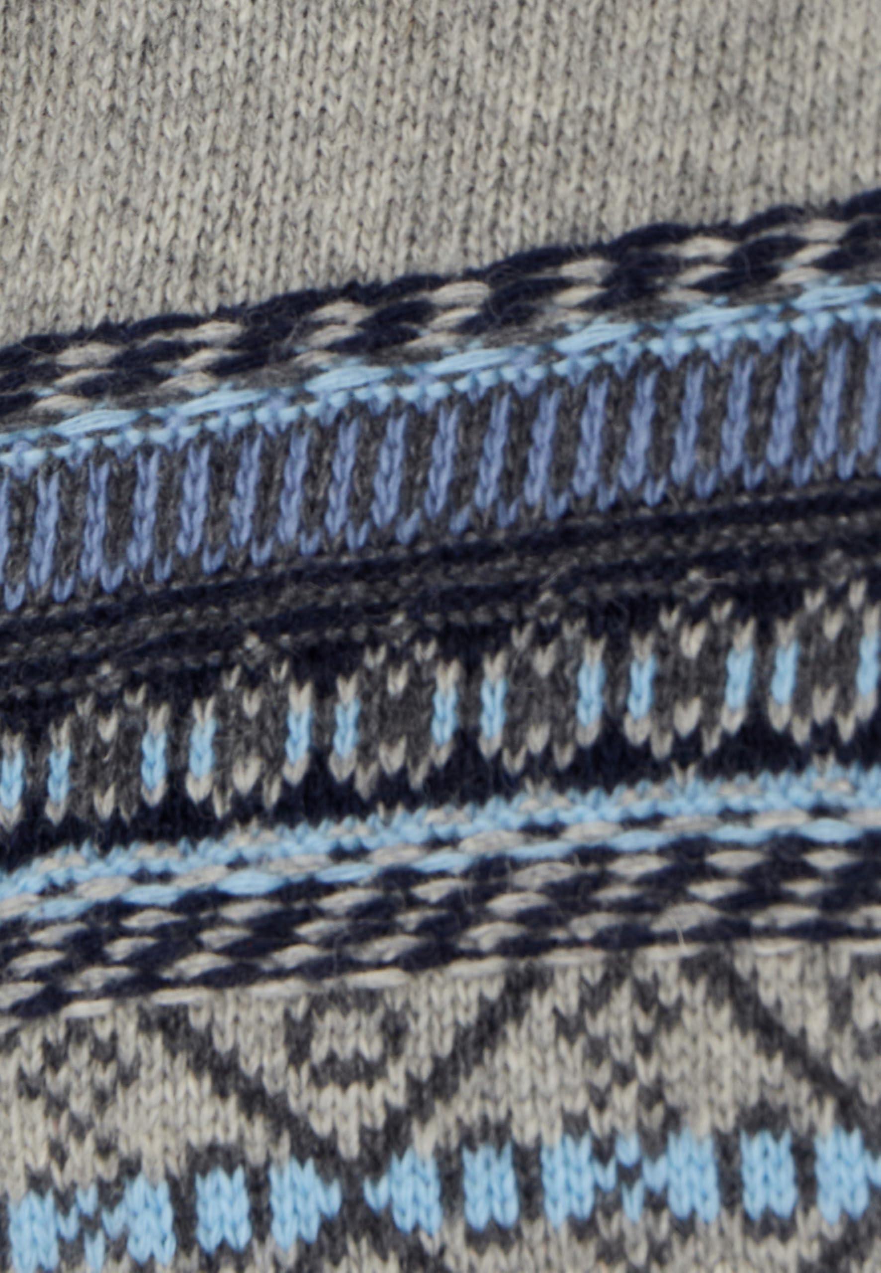 Damart Prêt-à-porter Gilet con zip misto lana jacquard uomo