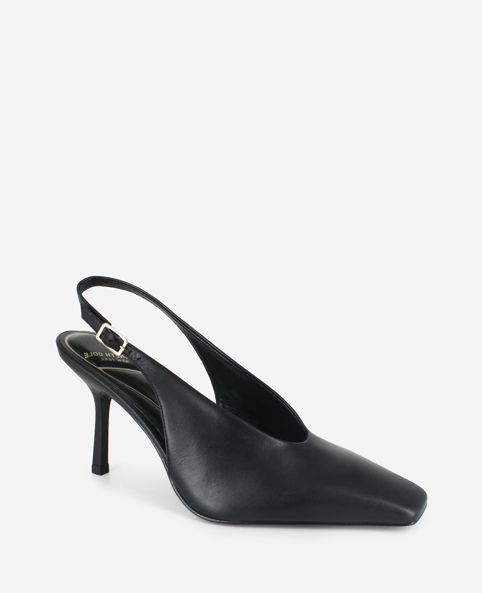 Kenneth Cole Reaction Aerial Leather Slingback Heel décolleté nero pelle